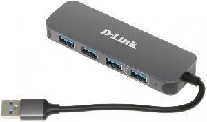 Разветвитель USB 3.0 D-Link DUB-1340/D1A 4порт. серый