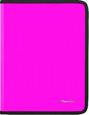 Папка для тетрадей Silwerhof 671953 Neon A5 210x260x25мм 1отд. розовый пластик на молнии