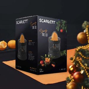 Соковыжималка цитрусовая Scarlett EasyClean SC-JE50C09 25Вт рез.сок.:700мл. черный/оранжевый