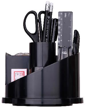 Настольный набор Deli E38251A (16 предметов) пластик черный