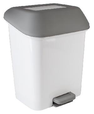 Контейнер Spin&Clean Step для мусора 15л белый/серый (SV4061БЛ)