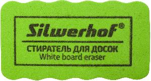 Стиратель Silwerhof 659004-02 для досок фетр 10.7x5.7x2см зеленый магнитный