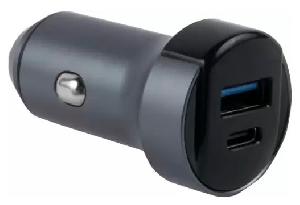 Автомобильное зар./устр. Redline Tech 20W 3A (PD+QC) USB-C/USB-A универсальное серый (УТ000018617)