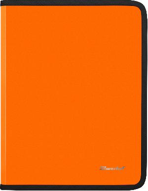 Папка для тетрадей Silwerhof 671952 Neon A5 210х260х25мм 1отд. оранжевый пластик на молнии