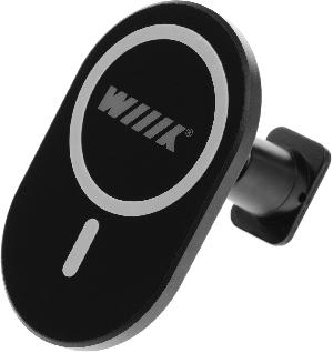 Держатель Wiiix CW-74V-B магнитный беспров.з/у. черный/серый для смартфонов