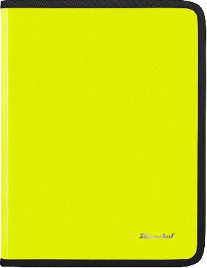 Папка для тетрадей Silwerhof 671962 Neon A4 250x320x25мм 1отд. желтый пластик на молнии