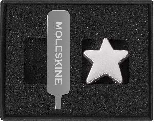 Шильд-символ Moleskine Symbols Звезда металл серебристый коробка с европод. PINSTARSILV