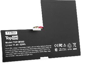 Батарея для ноутбука TopON TOP-MS60 11.4V 4500mAh литиево-ионная (103387)