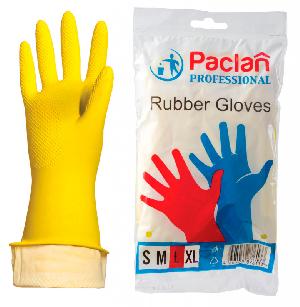 Перчатки латексные Paclan Professional L (упак.:1 пара) желтый (407849)