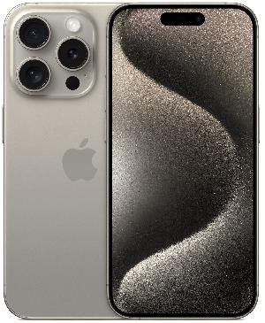Смартфон Apple A3101 iPhone 15 Pro 512Gb титан моноблок 3G 4G 1Sim 6.1" 1179x2556 iOS 17 48Mpix 802.11 a/b/g/n/ac/ax NFC GPS Protect