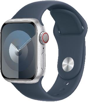 Смарт-часы Apple Watch SE 2023 A2722 40мм OLED корп.серебристый Sport Band рем.синий разм.брасл.:150-200мм (MRE23LL/A)