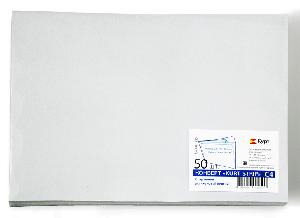 Конверт Buro С40.10.50 C4 229x324мм белый силиконовая лента 90г/м2 (pack:50pcs)