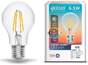 Умная лампа Gauss IoT Smart Home E27 6.5Вт 806lm Wi-Fi (упак.:1шт) (1220112)