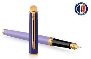 Ручка перьев. Waterman Hemisphere Colour Blocking (2179900) Purple GT F сталь нержавеющая/позолота подар.кор.