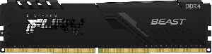 Память DDR4 8Gb 3733MHz Kingston KF437C19BB/8 Fury Beast Black RTL Gaming PC4-29800 CL19 DIMM 288-pin 1.35В single rank с радиатором Ret