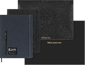 Набор Moleskine Limited Edition Precious & Ethical Boa блокнот 2шт/ручка перьевая/папка-конверт XLarge линейка черный/темно-зеленый