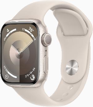 Смарт-часы Apple Watch Series 9 A2980 45мм OLED корп.сияющая звезда Sport Loop рем.сияющая звезда разм.брасл.:S/M (MR963LL/A)