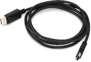 Кабель аудио-видео Buro DisplayPort (m)/HDMI (m) 1.8м. позолоч.конт. черный (BHP RET HDMI_DPP18)