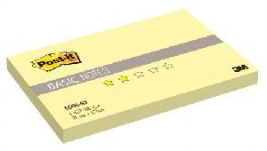 Блок самоклеящийся бумажный 3M Post-it Basic 655R-BY 7100020768 76x127мм 100лист. желтый канареечный 1цв.в упак.