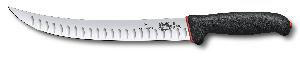 Нож кухонный Victorinox Fibrox Dual Grip Slaughter (5.7223.25D) стальной для забоя/разделки лезв.250мм прямая заточка черный