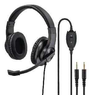 Наушники с микрофоном Hama HS-P300 черный 2м накладные оголовье (00139925)