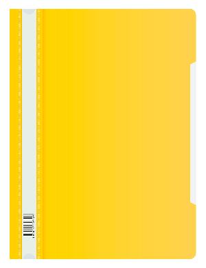 Папка-скоросшиватель Бюрократ Люкс -PSL20YEL A4 прозрач.верх.лист пластик желтый 0.14/0.18