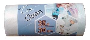 Пакеты мусорные Концепция быта Ecoclean 35л 6мкм белый в рулоне (упак.:30шт) (3290)