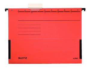 Папка подвесная Leitz Alpha 19860125 A4 картон красный с огранич.формата