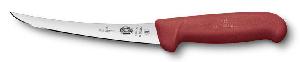 Нож кухонный Victorinox Fibrox (5.6611.12) стальной обвалочный лезв.120мм прямая заточка красный