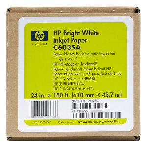 Бумага HP C6035A 24"(A1) 610мм-47.5м/90г/м2/белый для струйной печати втулка:50.8мм (2")