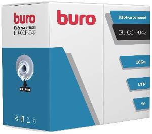 Кабель сетевой Buro UTP 4 пары cat5E solid 0.42мм Cu 305м серый