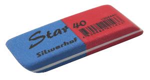 Ластик Silwerhof Star 40 181150 57х19.5х8мм каучук термопластичный синий