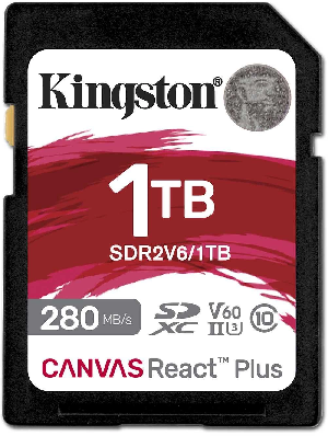 Флеш карта SDXC 1TB Kingston SDR2V6/1TB Canvas React Plus w/o adapter