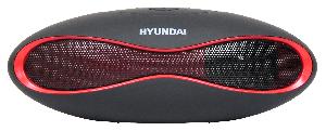 Колонка порт. Hyundai H-PAC100 черный 3W 1.0 BT/3.5Jack/USB
