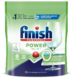 Таблетки Finish Power All in 1 (упак.:32шт) (3190521) для посудомоечных машин
