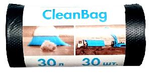 Пакеты мусорные Концепция быта CleanBag 30л 12мкм чёрный в рулоне (упак.:30шт) (395511)