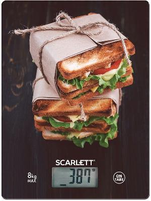 Весы кухонные электронные Scarlett SC-KS57P56 макс.вес:8кг рисунок/сэндвичи