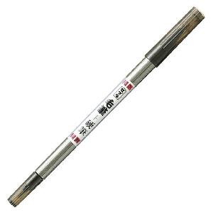 Ручка капилляр. Zebra brush pen (56610) серебристый черн. черн. двойной пиш. наконечник