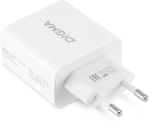 Сетевое зар./устр. Digma DGWC-3U-5A-WG 30W 3A (PD+QC) 3xUSB универсальное белый