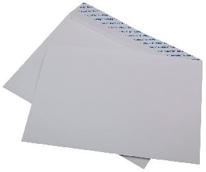 Конверт Buro 124 C4 229x324мм белый силиконовая лента 80г/м2 серая запечатка (pack:500pcs)