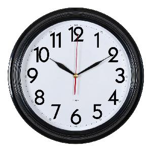 Часы настенные аналоговые Бюрократ WALLC-R86P D35см черный/белый (WALLC-R86P35/BLACK)
