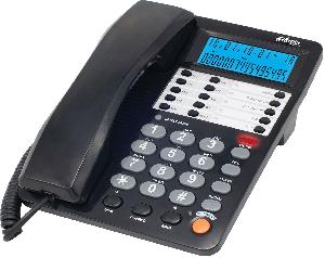 Телефон проводной Ritmix RT-495 черный/серый