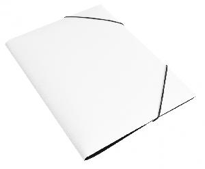 Папка на резинке Бюрократ DeLuxe DL510MILK A4 пластик кор.30мм 0.7мм молочный