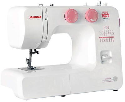Швейная машина Janome 311PG белый/розовый