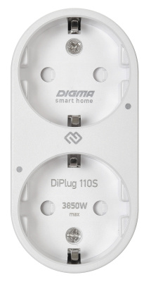 Умная розетка Digma DiPlug 110S EU Wi-Fi белый (DPL110S)