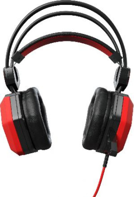 Наушники с микрофоном Оклик HS-L900G HURRICANE черный/красный 1.85м мониторные оголовье (472660)