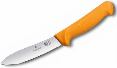 Нож Victorinox Swibo (5.8429.13) стальной для забоя/разделки лезв.130мм прямая заточка оранжевый
