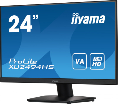 Монитор Iiyama 23.8" ProLite XU2494HS-B2 черный VA LED 16:9 HDMI M/M матовая 250cd 178гр/178гр 1920x1080 75Hz DP FHD 3.2кг