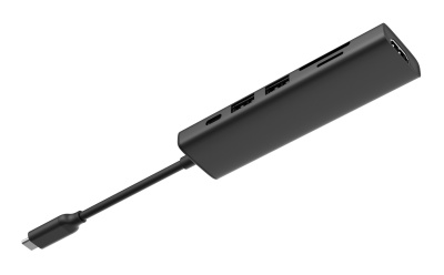 Разветвитель USB-C A4Tech DST-60C 2порт. серый