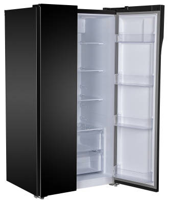 Холодильник Hyundai CS6503FV 2-хкамерн. черное стекло инвертер